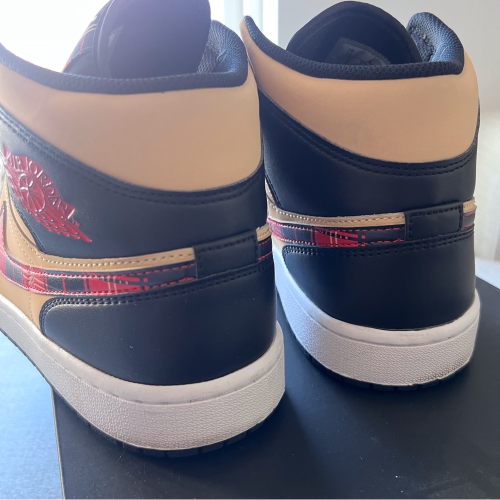Nike Air Jordan 1 Mid SE Tartan Swoosh Sneakers - Picture 11 of 14